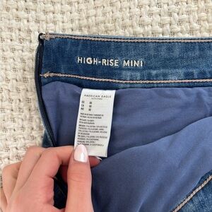 American Eagle Outfitters High-Rise Mini Denim Jean skort